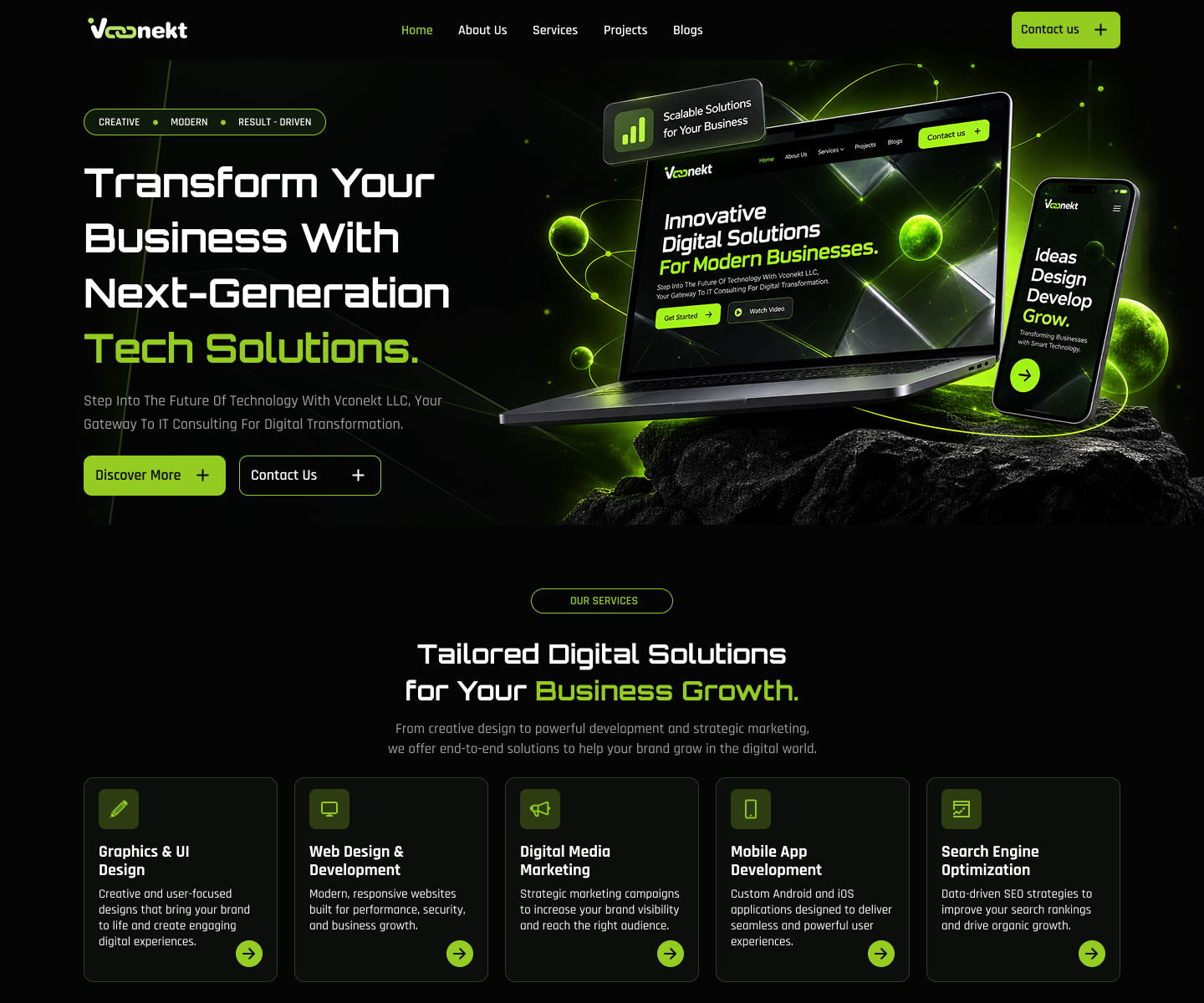 Homepage and Features